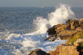 Waves Surge in Qingdao