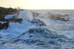 Waves Surge in Qingdao