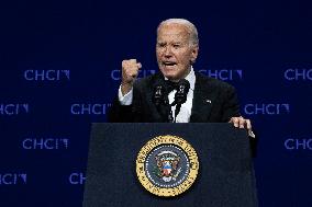 Biden speaks at Congressional Hispanic Caucus’ awards gala