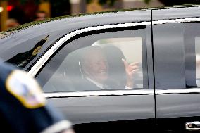 President Biden Arrives At The White House Following A Speech To The Economic Club In Washington DC On September 19, 2024