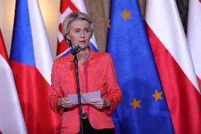 Meeting Of The President Of The European Commission Ursula Von Der Leyen With The Prime Minister Of Poland Donald Tusk In Wrocla