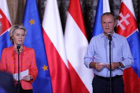 Meeting Of The President Of The European Commission Ursula Von Der Leyen With The Prime Minister Of Poland Donald Tusk In Wrocla