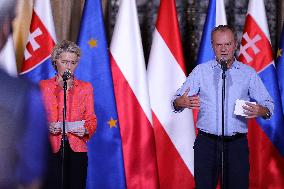 Meeting Of The President Of The European Commission Ursula Von Der Leyen With The Prime Minister Of Poland Donald Tusk In Wrocla