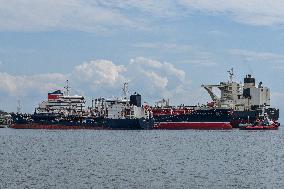 US Flagged Tanker STENA IMPECCABLE Arrives In Agioi Theodoroi Port, Greece