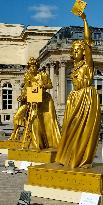 Ten Statues Of Women Honoured At Paris 2024 Opening Ceremony Display At National Assembly - Paris