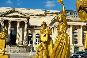 Ten Statues Of Women Honoured At Paris 2024 Opening Ceremony Display At National Assembly - Paris