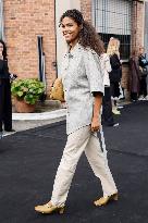 MFW - Tina Kunakey At Tods