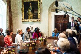 Joe Biden During A Cabinet Meeting - Washington