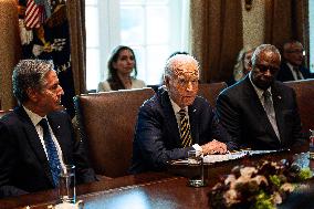 Joe Biden During A Cabinet Meeting - Washington