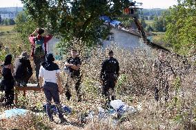 4th Day Of Attempt Of The Cnamo, Police Special Unit, To Dislodge 'ecureuils' Who Live In Tree On The Planned A69 Highway