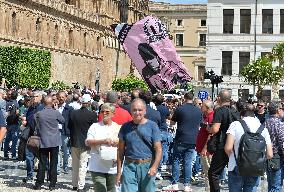 Funeral Of Toto Schillaci In Palermo, Italy