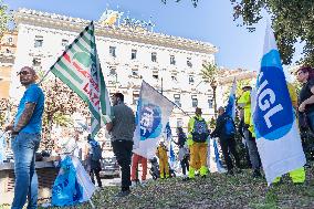 Railway Workers Protest In Rome