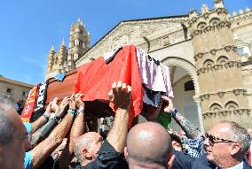 Funeral Of Toto Schillaci In Palermo, Italy