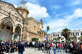 Funeral Of Toto Schillaci In Palermo, Italy