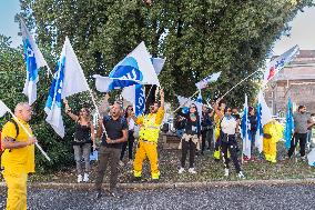 Railway Workers Protest In Rome