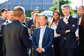 Gael Perdriau And Osamu Ogata At The Saint Etienne Fair