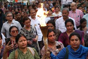 Doctors And Citizens Protest Burning Torch Rally In India