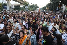 Doctors And Citizens Protest Burning Torch Rally In India