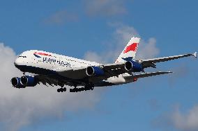 British Airways Airbus A380 Superjumbo Aircraft