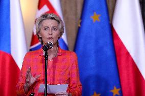 Meeting Of The President Of The European Commission Ursula Von Der Leyen With The Prime Minister Of Poland Donald Tusk In Wrocla