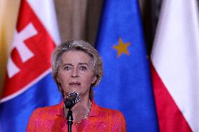 Meeting Of The President Of The European Commission Ursula Von Der Leyen With The Prime Minister Of Poland Donald Tusk In Wrocla