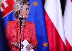 Meeting Of The President Of The European Commission Ursula Von Der Leyen With The Prime Minister Of Poland Donald Tusk In Wrocla