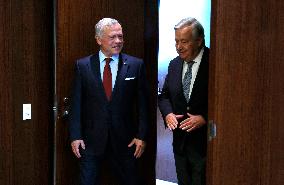 The UN Secretary-General Meets His Majesty King Abdullah II Ibn Al Hussein, Hashemite Kingdom Of Jordan