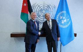 The UN Secretary-General Meets His Majesty King Abdullah II Ibn Al Hussein, Hashemite Kingdom Of Jordan