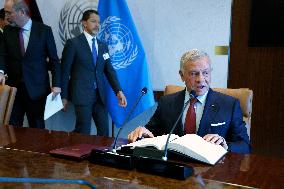 The UN Secretary-General Meets His Majesty King Abdullah II Ibn Al Hussein, Hashemite Kingdom Of Jordan