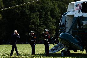 Biden Leaves The White House - Washington