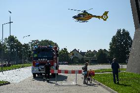 Field Hospital And Medical Aid For Flood-Hit People In Nysa.