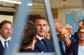 Emmanuel Macron on visit in Chartres for European Heritage Days