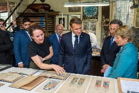 Emmanuel Macron on visit in Chartres for European Heritage Days