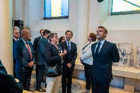 Emmanuel Macron on visit in Chartres for European Heritage Days