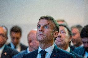 Emmanuel Macron on visit in Chartres for European Heritage Days