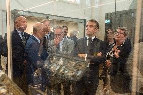 Emmanuel Macron on visit in Chartres for European Heritage Days