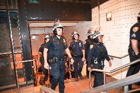 Protesters In Brooklyn New York City Demonstrate On Sutter Avenue Subway Shooting, Lebanon Attacks And Palestine