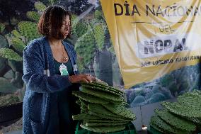 Nopal Cactus De-stalking And Chopping Contest In Mexico