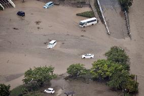 Heavy rain hits central Japan