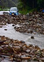 Heavy rain hits central Japan