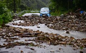 Heavy rain hits central Japan