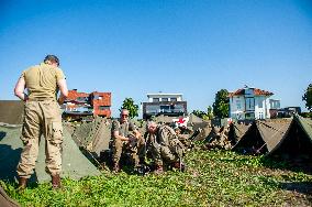 Recreation Of The Waal River Crossing During WWII, In Nijmegen.