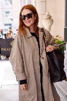 Julianne Moore arrives to her hotel during Milan Fashion Week - Italy