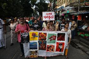 Indian Artist Protest Rally In India, Kolkata