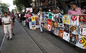 Indian Artist Protest Rally In India, Kolkata