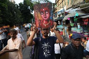 Indian Artist Protest Rally In India, Kolkata