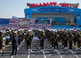 Iranian President Pezeshkian Attends Military Parade