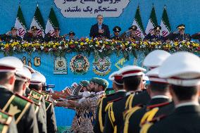 Iranian President Pezeshkian Attends Military Parade