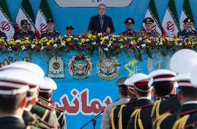 Iranian President Pezeshkian Attends Military Parade