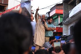 Engineer Rashid Campaign For AIP Candidates Ahead Of 2nd Phase Of Asembly Elections In Kashmir